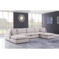 thumbnail image 3 of Meridian Furniture Mackenzie Beige Durable Linen Textured Modular Sectional, 3 of 12