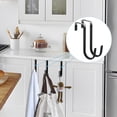 thumbnail image 5 of 8 Pack Over The Door Hooks, Over The Door Hangers Hooks, Soft Rubber Surface Prevents Scratches, White Door Hooks for Bathroom, Living Room, Kitchen Hanging Clothes, Towels, Shoe Bag, Hats, 5 of 6