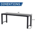 thumbnail image 5 of Outdoor Metal Garden Bench Set of 2, Patio Backless Bench, Weatherproof Park Benches for Gardens, Patios​, Black, 5 of 5
