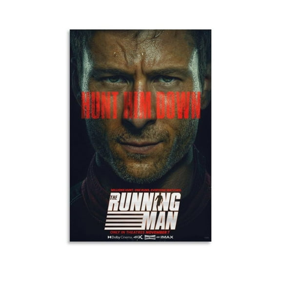 The Running Man - Vintage Blockbuster Movie Poster New Movie Poster Canvas Wall Art