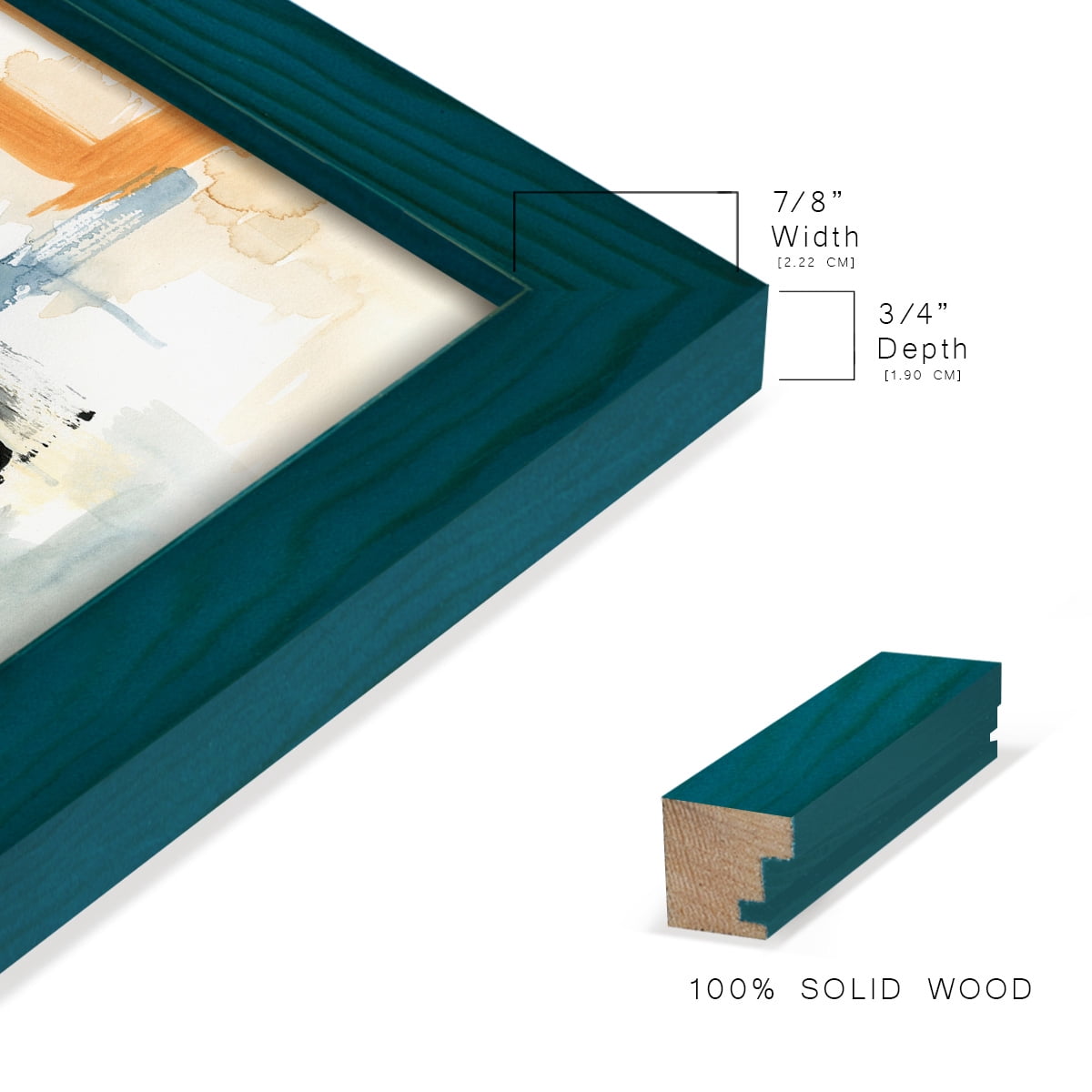 Seria II - Framed Print w/glass - Ocean Blue