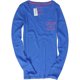 thumbnail image 1 of Camiseta gráfica acanalada con cuello en V para mujer de Aeropostale, azul, grande Aeropostale  Camiseta gráfica, 1 of 1