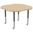 thumbnail image 4 of ECR4Kids 48in Clover Everyday T-Mold Adjustable Activity Table Maple/Maple/Black - Super Leg, 4 of 8