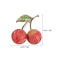thumbnail image 2 of PTOOTP Broche Pin De Cereza Roja Para Mujer Con Floral Y Material Resistente, 2 of 8