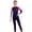 Navy Blue, variant on One Piece Swimsuit for Girls Swim Jumpsuit Long Sleeve Swimwear Full Body Sport Surfing Beachwear Bathing Suit Rash Guard Navy Blue L