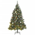 thumbnail image 1 of Árbol de Navidad Artificial Plegable vidaXL con Luces LED 180 cm Verde, 1 of 8