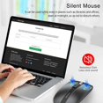 thumbnail image 4 of Silent Wireless Mouse, Slim Silent Mouse with USB Receiver, Wireless & Bluetooth 5.1 Dual Mode 2400 DPI, Rechargeable Mice for C, Laptop, Desktop (Gr, 4 of 4