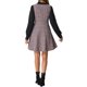 thumbnail image 3 of Vestido A-Line sin mangas de tweed a cuadros para mujer Inspire Chic L rojo negro, 3 of 6