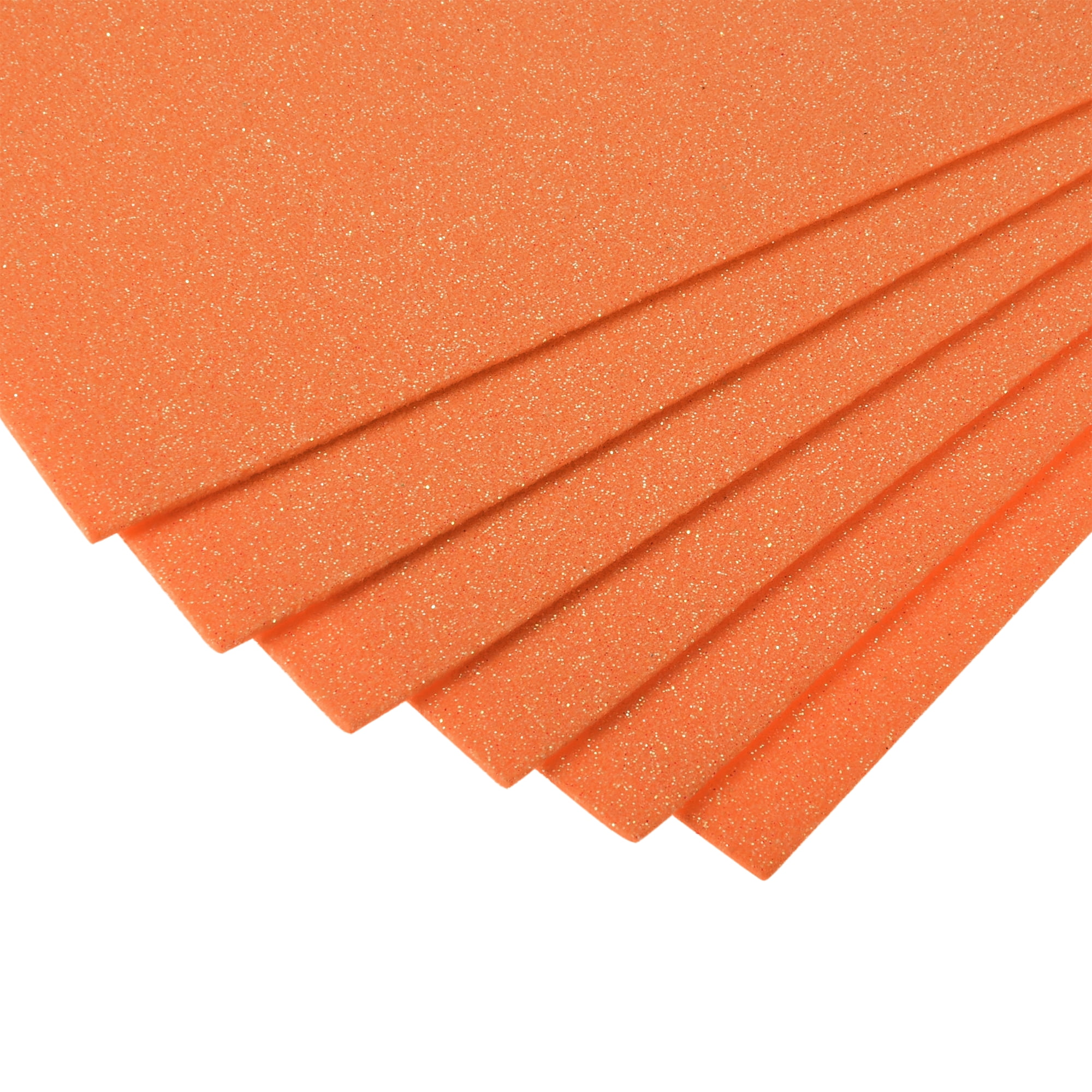 Uxcell Orange Shiny EVA Foam Sheets 23.6x15.7in 1.2mm Thick for Crafts DIY 6 Pcs