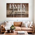 thumbnail image 2 of Elephant Stock Family Life Quote Typography Wall Sign Wall Art - Horizontal Multi Panel Canvas - Living Room Wall Decor - Wall Signs Multi Panel - Brown And Black Decor - 65" x 42", 2 of 4
