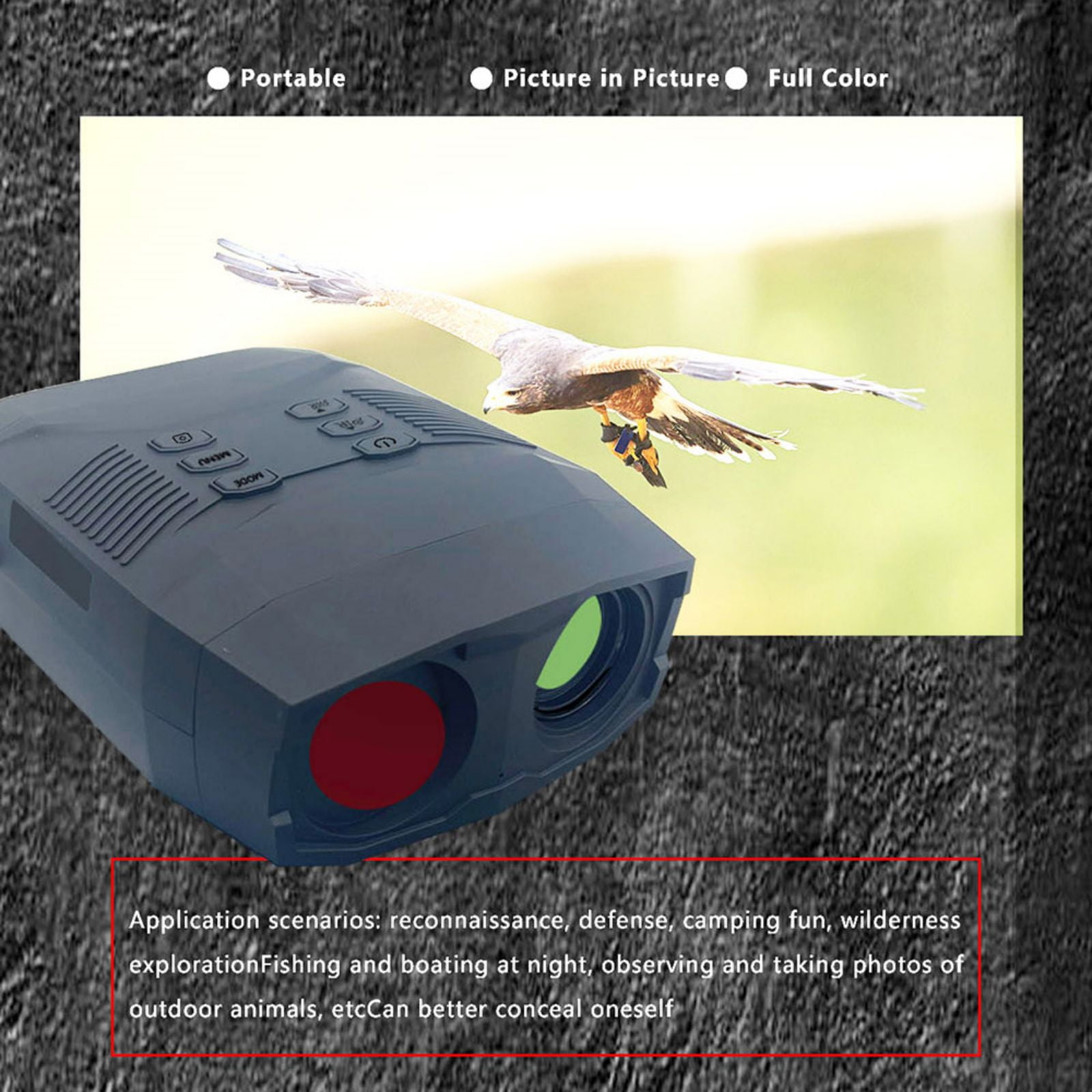2024 New 60MP Night Vision Goggles 4K Night Vision Binoculars 5000 Mah Rechargeable Lithium Battery 5X Digital Zoom for Outdoor