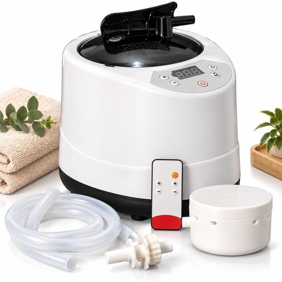 1000W Portable Sauna Steamer, Steam Generator with Remote Control, 9 Adjustable Levels and 5-95 Min Timer for Home Sauna Tents