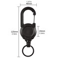 thumbnail image 3 of FeiraDeVaidade Outdoor Automatic Retractable Wire Rope Luya Anti-Theft Keychain Heavy Duty Carabiner Key Chains Retractable Keychain, 3 of 7