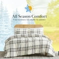 thumbnail image 4 of Southshore Fine Living, Inc. 2-Piece Twin Size Comforter Set, Down Alternative Comforter, Brushed Microfiber Fabric, Lightweight Coverlet Matching Room Décor, XL/Twin Bedding Sets, Tofu Cream Plaid, 4 of 9