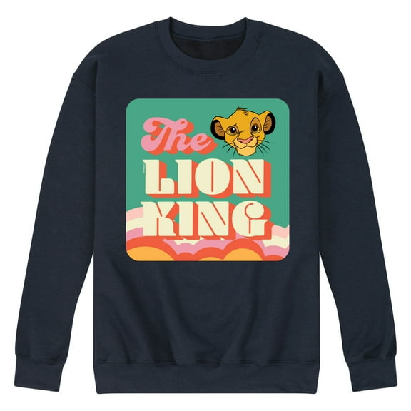 The Lion King - Retro Styled - Simba - Men's Crew Neck Fleece Pullover
