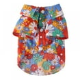 thumbnail image 4 of Balems Dog Vest Clothes Summer Beach Shirt Dog clothing Beach Casual Pet Floral Short Sleeve, 4 of 7