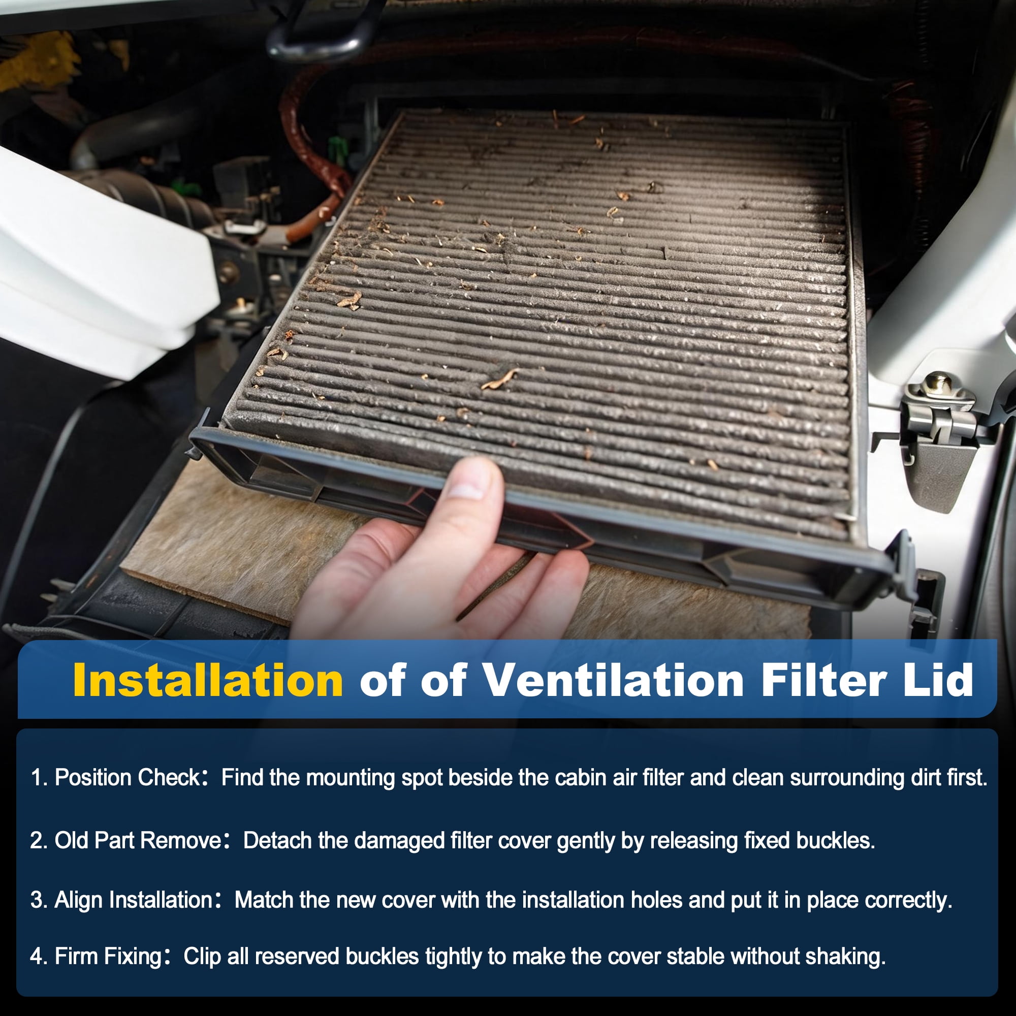 Unique Bargains Cabin Air Filter Cover for Nissan
