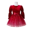 thumbnail image 6 of LNMQLPDBS Tulle Gown Girls Dresses Size 10-12 Red Dress for Girls Baby Christmas Clothes 4t Winter Clothes Girl Kids Christmas Size 6 Girls Clothes, Red 12-18 Months, 6 of 6