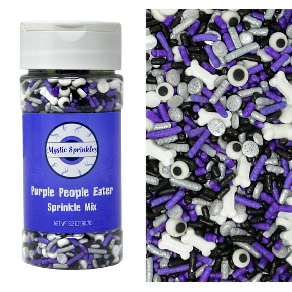 Mystic Sprinkles Purple People Eater Sprinkle Mix 3.2 Ounce Bottle
