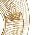 thumbnail image 4 of DecMode 35" x 35" Gold Layered Starburst Wall Mirror with Wire Starburst Rays, 4 of 9