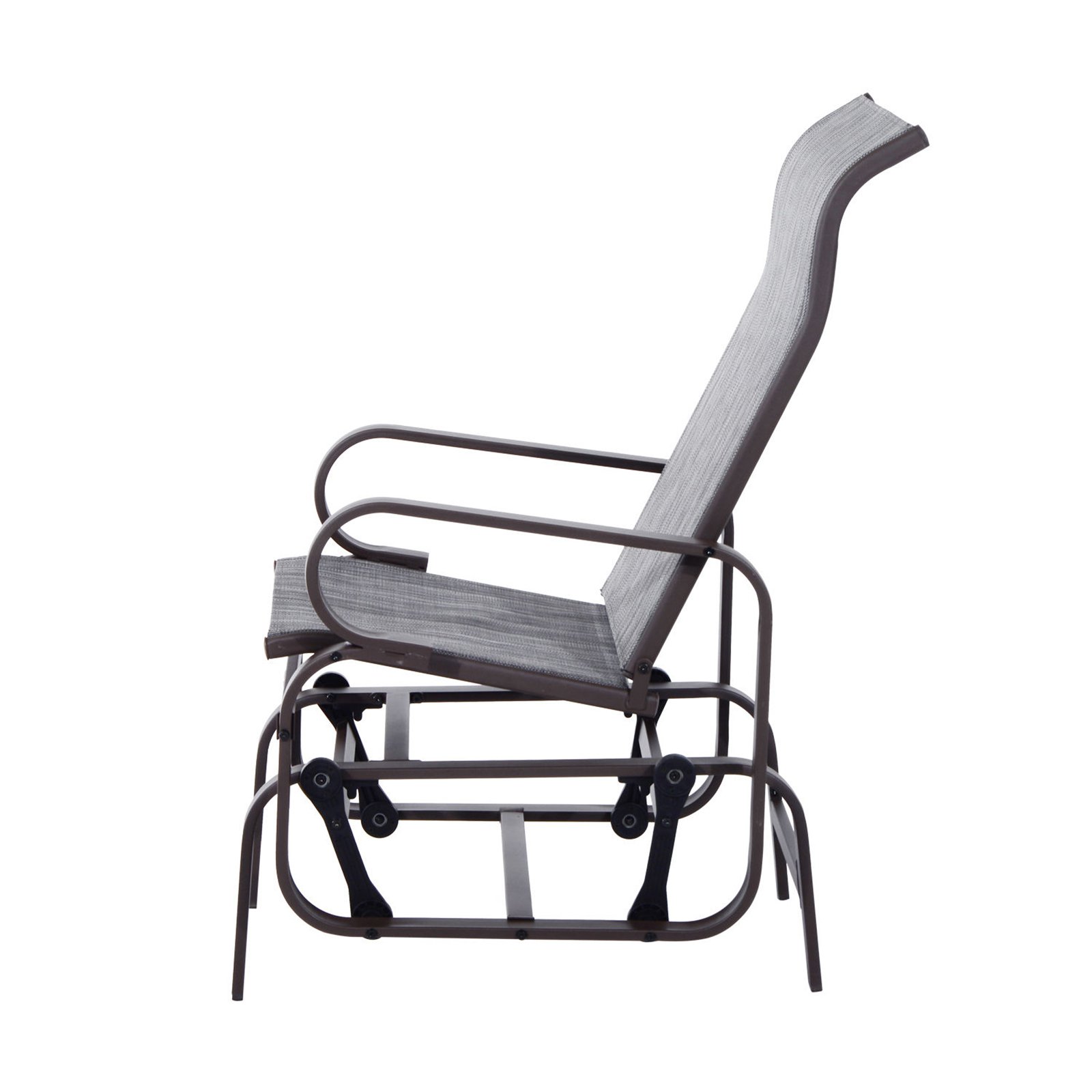 Outsunny Gliding Lounger Chair with Lightweight Construction, Gray - image 3 of 6
