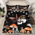 thumbnail image 2 of jejeloiu Rustic Plant Mushroom Twin Sheet Sets,Fungus Botanical Bedding For Boys Teens 3 Pieces, 2 of 7