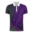 thumbnail image 4 of Polos Shirts for Men Adult Golf Summer Casual Short Sleeve Zipper Turn-Down Collar Shirt Tops Slim Fit Henley T-Shirt Printed Blouse Men's Tees Business Work Tops, 4 of 5