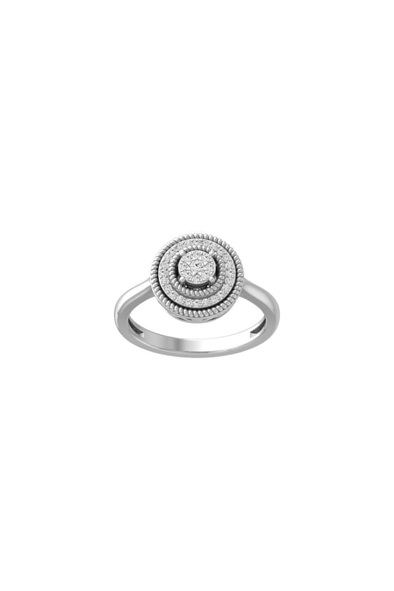Double Halo Women's Engagement Ring, Solitaire Women's Anniversary Ring, 2 Ct Simulated Round Brilliant Cut Diamond Ring, 14K White Gold Plated Wedding Ring, Pave Set Ring For Her Birthday Gift