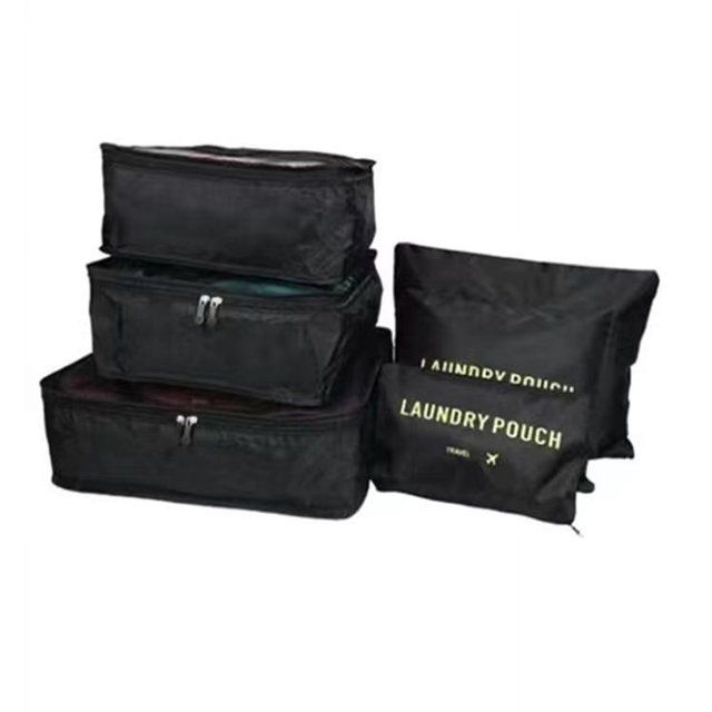 Bolsa de almacenamiento grande de viaje de seis piezas, bolsa de almacenamiento de equipaje multifuncional, bolsa de almacenamiento de 6 piezas para viajes de negocios