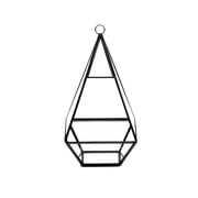 WGV Tall Black Raised Pyramid Geometric Glass Terrarium - 5" Wide x 9.5" Height, Good quality Terrarium - 1 Pc