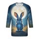 thumbnail image 4 of Blusas y camisas de manga larga con cuello redondo para hombre, blusa informal con estampado de cuello redondo y manga corta, blusa estampada para hombre, 4 of 4