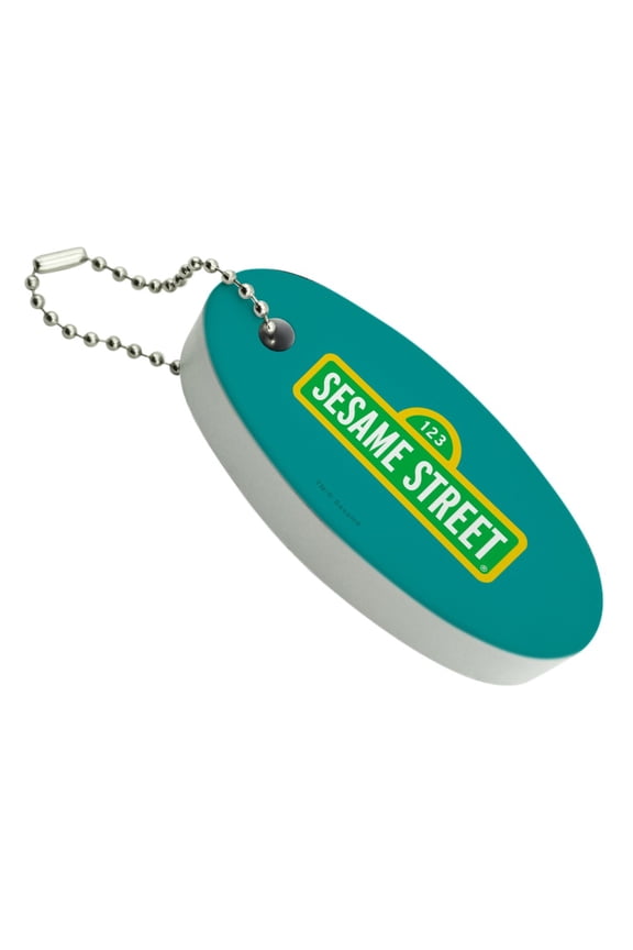 Sesame Street Logo Floating Keychain Oval Foam Fishing Boat Buoy Key Float
