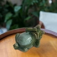 thumbnail image 5 of RuiJiao Frog Garden Decor, Funny Cute Ceramic Frog Garden Statues Yard Decoration Outdoor Holiday Decorations, Ideal Ornament for Outside Pond Pool Patio Front Porch Backyard, 5 of 6