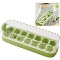 Press-Type Silicone Ice Cube Trays, Silicone Ice Cube Molds, Nugget Ice Tray, Nugget Ice Trays for Freezer, Ice Cube Tray Small Nugget Ice, 7/14/21-Ice Trays for Freezer (Green,14 grids)