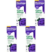 4 Pack - Children’s Dimetapp® Cold & Allergy Liquid – Grape Flavor, Alcohol-Free, 8 fl oz