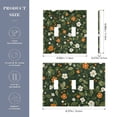thumbnail image 2 of Yayeee Toggle Light Switch Wall Plate 2-Gang 4.56"x4.48" Decorative Outlet Cover, Green Flowers Pattern, 2 of 7