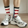 thumbnail image 6 of Rateoe Vintage American Flag for Women Casual Calf Socks - Cute Crew Socks - Thin Soft Above Ankle Socks Size 5-11, 6 of 6