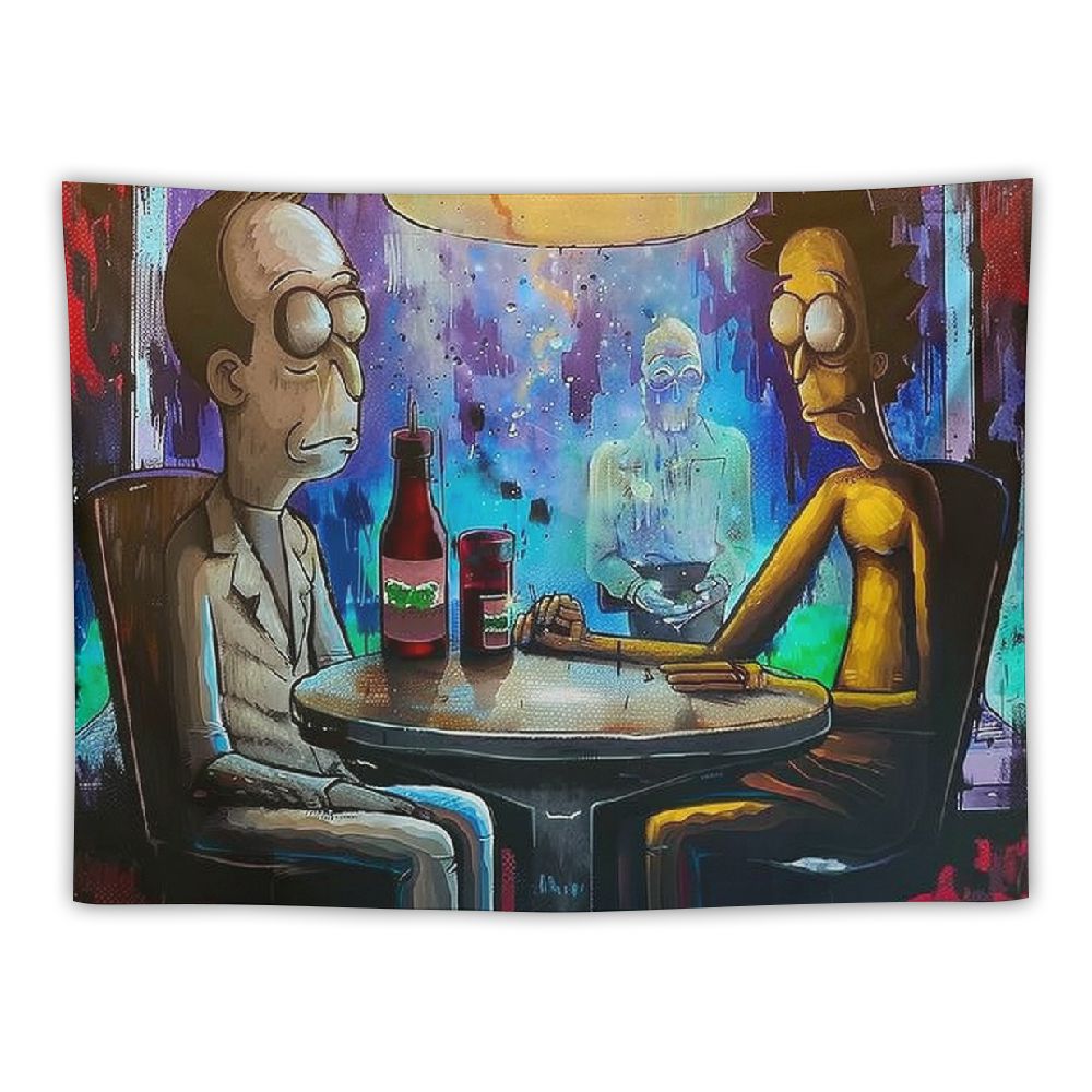 Rick and morty trippy tapestry sale