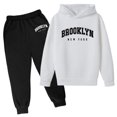 thumbnail image 3 of WOYY Big Girls Outfits Letter Print Pullover Hoodie Sweatpants 2Pcs Set, Sizes 12-13Y, 3 of 3