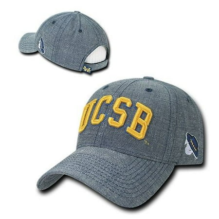 Denim Ball Cap - UC Santa Barbara Gauchos UCSB NCAA Cotton Structured Denim Baseball Ball Cap Hat
