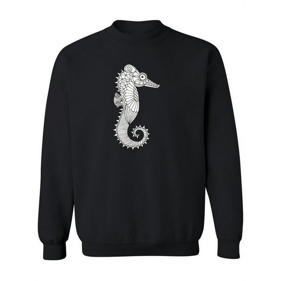 Ethnic Seahorse Sweatshirt Women -Image by Shutterstock, Female x-Large