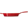 thumbnail image 4 of Crock-Pot Artisan 12 Inch Enameled Cast Iron Round Skillet in Gradient Red, 4 of 6