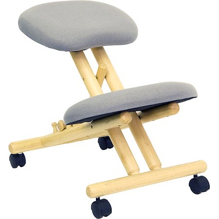 wooden ergonomic kneeling posture office chair, grey - walmart wooden ergonomic kneeling posture office chair, grey - walmart