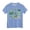 Light Blue, variant on YAYUBA Baby Girl Shirt Solid Color Crewneck Back To School T Shirt Comfortable Vacation Tops Preppy Kids Summer Clothing, 4-5 Years, Red