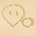thumbnail image 2 of Bride Crystal Necklace Earrings Set Bridal Wedding Jewelry Sets Rhinestone Choker Necklace Prom Costume Jewelry Set for Women and Brides (3 piece set - 2 earrings and 1 necklace), 2 of 4