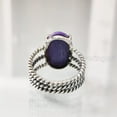 thumbnail image 6 of Natural Charoite Ring, Purple Charoite Ring, Natural Birthstone, 3 Twisted Band, 925 Sterling Silver, Womens Ring, Christmas, Thanksgiving, Handmade, Statement Jewelry, Natural Gemstone Ring, 6 of 6