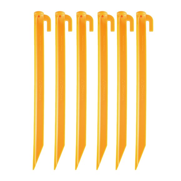 Juego de 6 pinzas para tienda de campaña Coghlan's, plástico reciclado, 30 cm