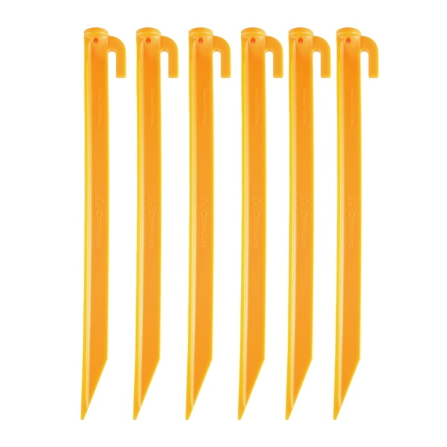 Juego de 6 pinzas para tienda de campaña Coghlan's, plástico reciclado, 30 cm