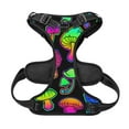 thumbnail image 5 of Lsque Bright Mushrooms Dog Harness, No-Pull Pet Harness with 2 Leash Clips, Adjustable Soft Padded Dog Vest with Easy Control Handle for Large Dogs-Small, 5 of 9