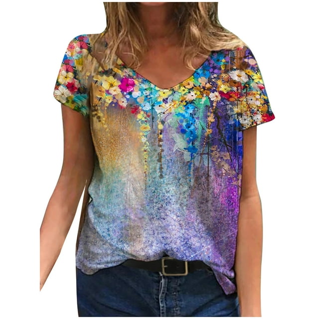 Fridja T-shirt Imprimé à Manches Mi-Longues Womens Imprimé Tops